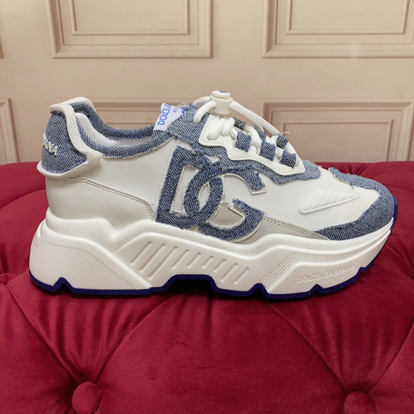 DC 24 Daymaster Sneakers White Blue Cowhide & Demin 167335