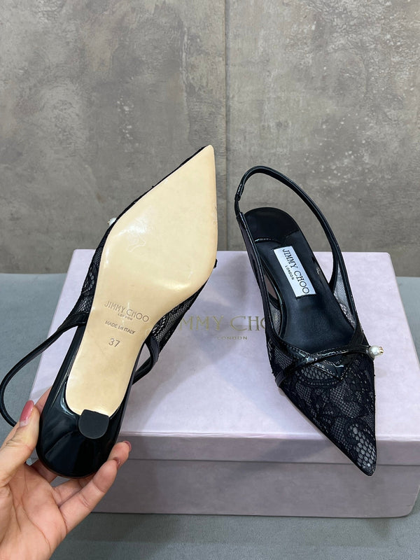 Jimmy 26 Amita Pump 45mm Black Mesh 682977