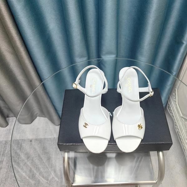 cc slingbacks sandal 85 white patent calfskin