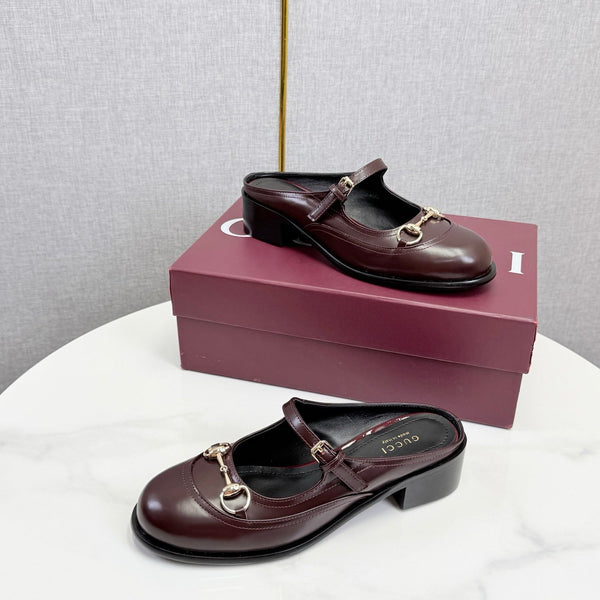 GG 26s Horsebit Slip-on Loafers Burgundy Glossy Leather 639927