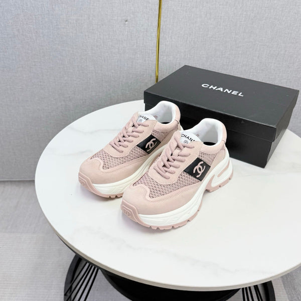 CC 26s Runners Sneakers Light Pink Mesh Suede 865806