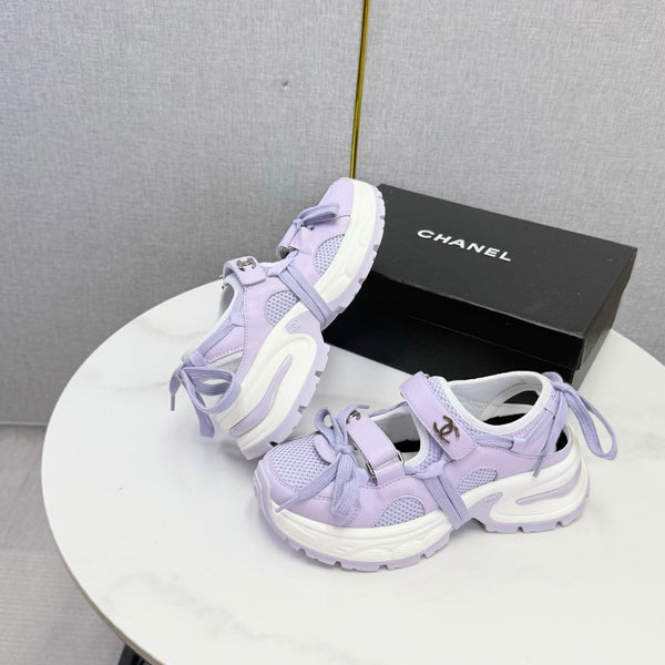 CC 26s Casual Sneakers Purple Leather Mesh 865833
