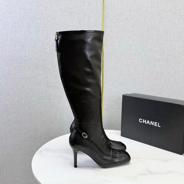 CC 26s Silhouette Long Boots Black Sheepskin 972807