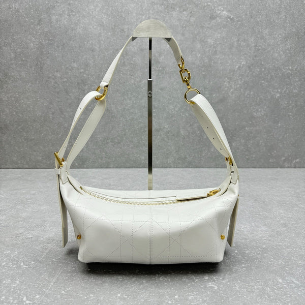 Dior 2025 Hobo Bag 25cm White Calfskin
