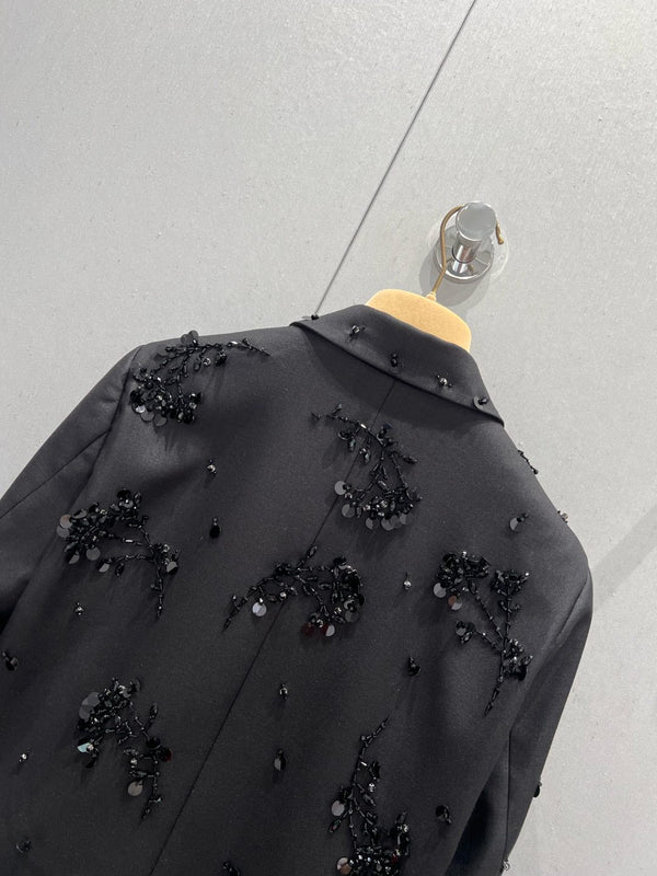 Miu Miu Short Suit Jacket Black Chemical Fiber