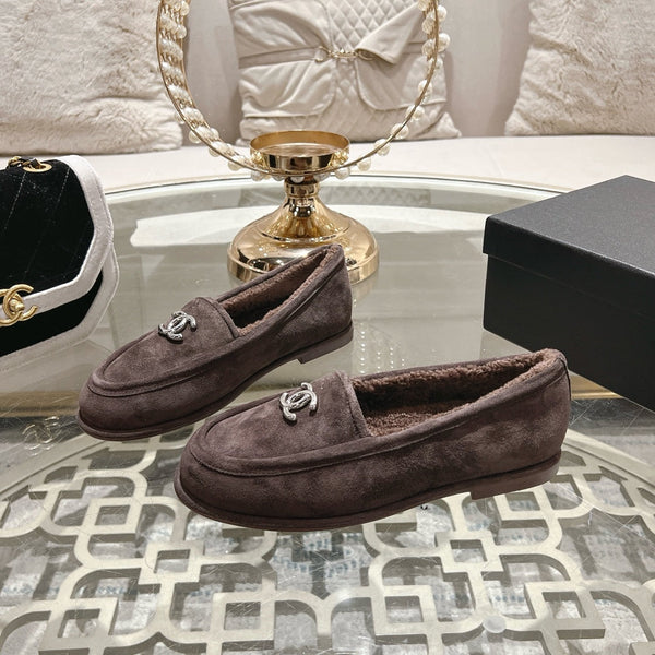 CC 25A Loafer Chocolate Sherpa Suede