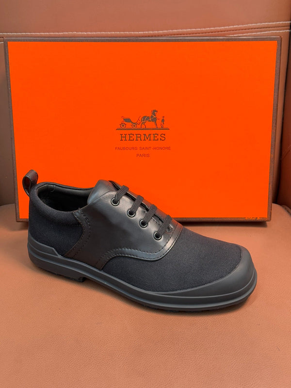 HM Men's Kool Oxford Sneaker Black Calfskin 653621