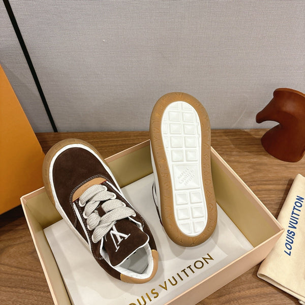 LV 2026 Tilted Sneaker Dark Brown Suede 594937