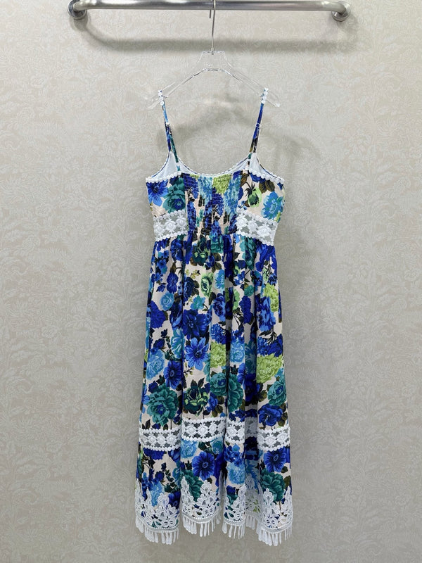 Zimmermann Stardust Mini Dress Blue Floral Cotton 339889