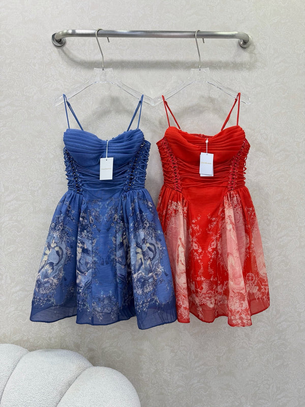 Zimmerma Mermaid Floral Print Slip Dress 353084