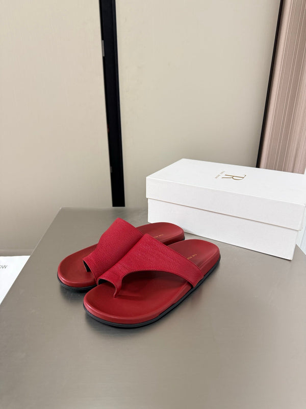 TR Slip-on Sandals Red Cowhide 872481