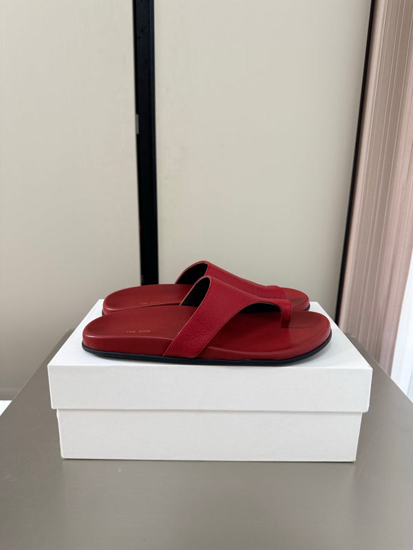 TR Slip-on Sandals Red Cowhide 872481