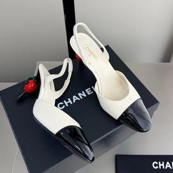 CC 2026 Little Red Apple Heel Slingback 85mm Lambskin 929465
