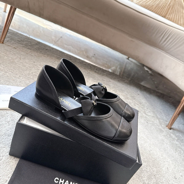 CC 25b Fall-Winter Mary Janes 15mm Black Calfskin & Sheepskin 415775