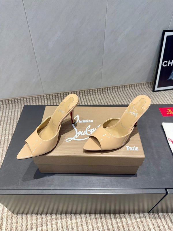 CL Miss Z 100 Mule Beige Patent Leather 539722
