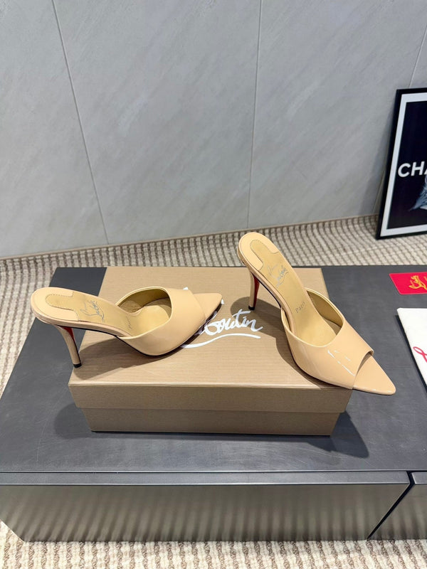 CL Miss Z 100 Mule Beige Patent Leather 539722