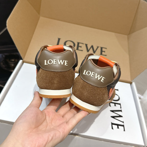 LOEW 26s Ballet Runner 2.0 Brown Orange Suede Sheepskin 683934
