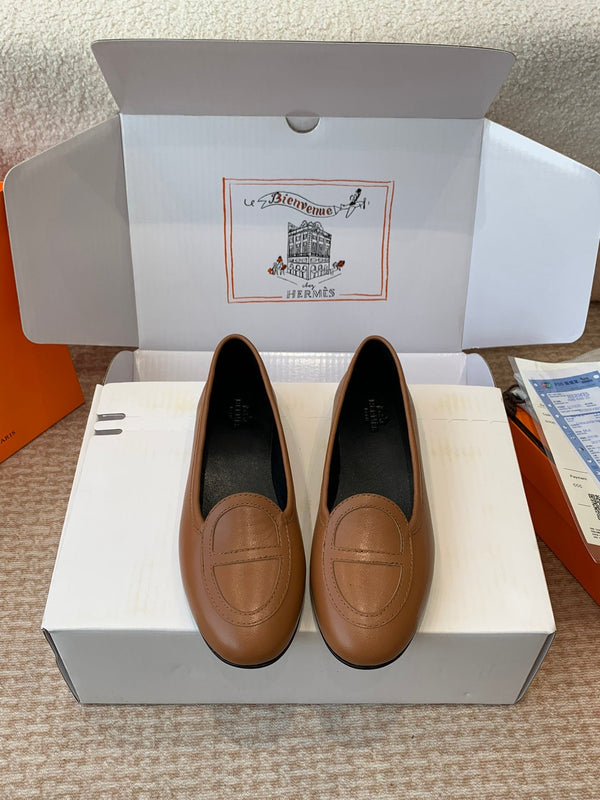 HM Julia Loafer In Brown Lambskin 997931