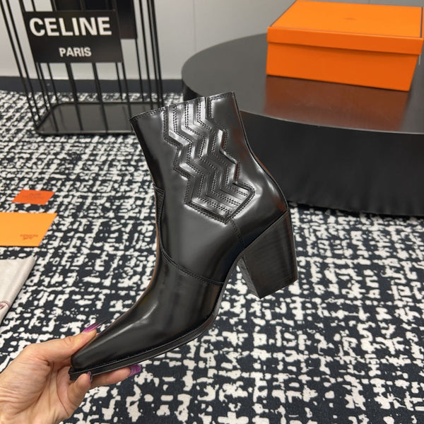 HM Vegas Ankle Boot 75mm Black Cowhide 952370