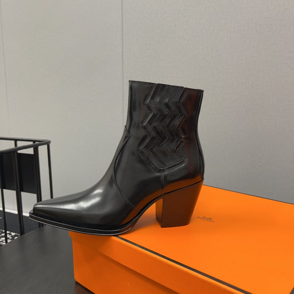 HM Vegas Ankle Boot 75mm Black Cowhide 952370