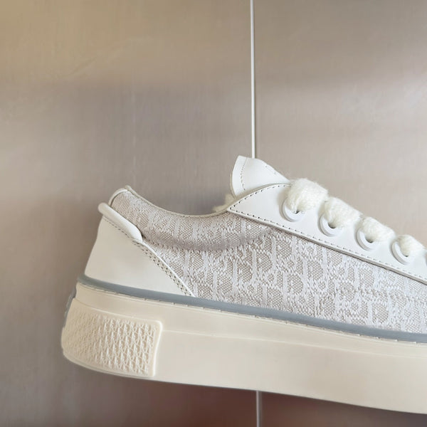 CD B33 Sneaker 40mm White Grey Monogram Suede