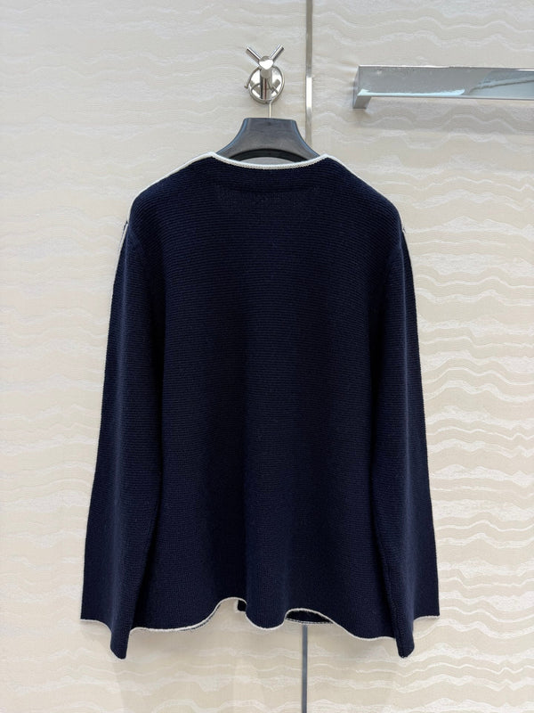 CC 2026 Sweaters Navy Blue Wool 413040