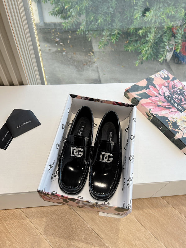 DC 25 Mary Jane Loafers Black Sheepskin 116941
