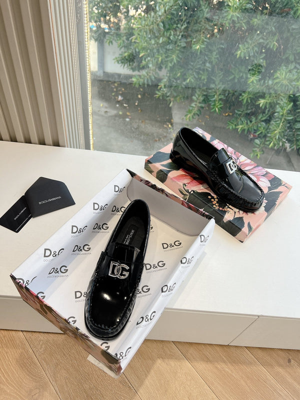 DC 25 Mary Jane Loafers Black Sheepskin 116941