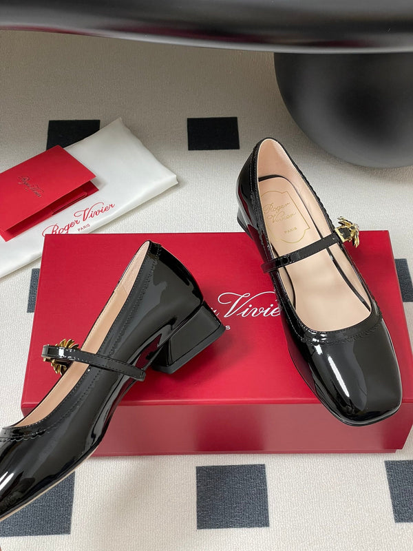 Viv 25 Mary Jane 2.5cm Black Patent Calf Leather 247892