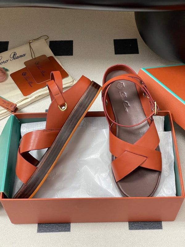 LP Sandal Orange Brown Cowhide 312169