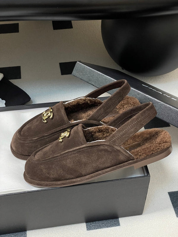CC 2026 Loafer Suede Lambskin Fur 356382