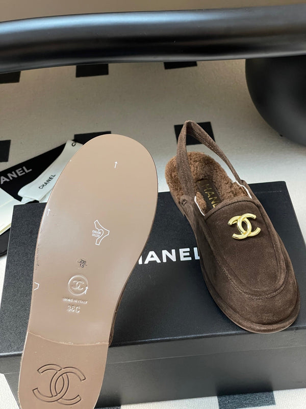 CC 2026 Loafer Suede Lambskin Fur 356382