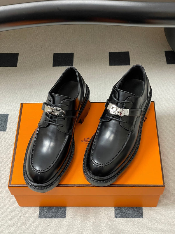 HM First Oxford Shoes 5cm Black Sheepskin 594335