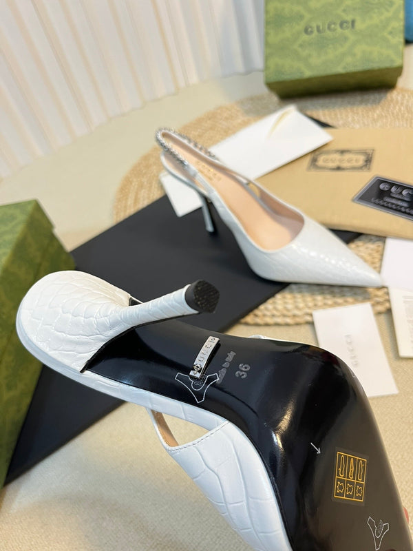 GG Women's High Heels White