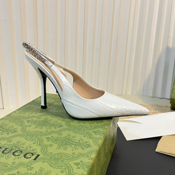 GG Women's High Heels White
