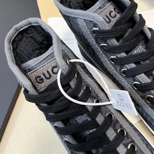 GG Tennis 1977 High Top Sneaker Black Grey Caro
