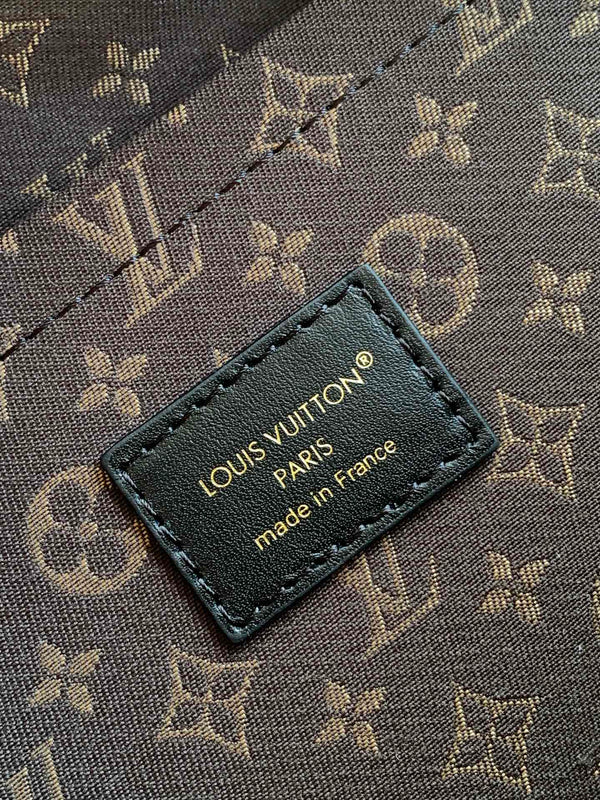 LV Nano LV Biker 38cm Black Light Gray Sheepskin & Cowhide Metal