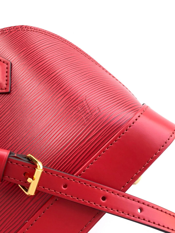 LV M25562 Alma BB Burgundy Epi Leather