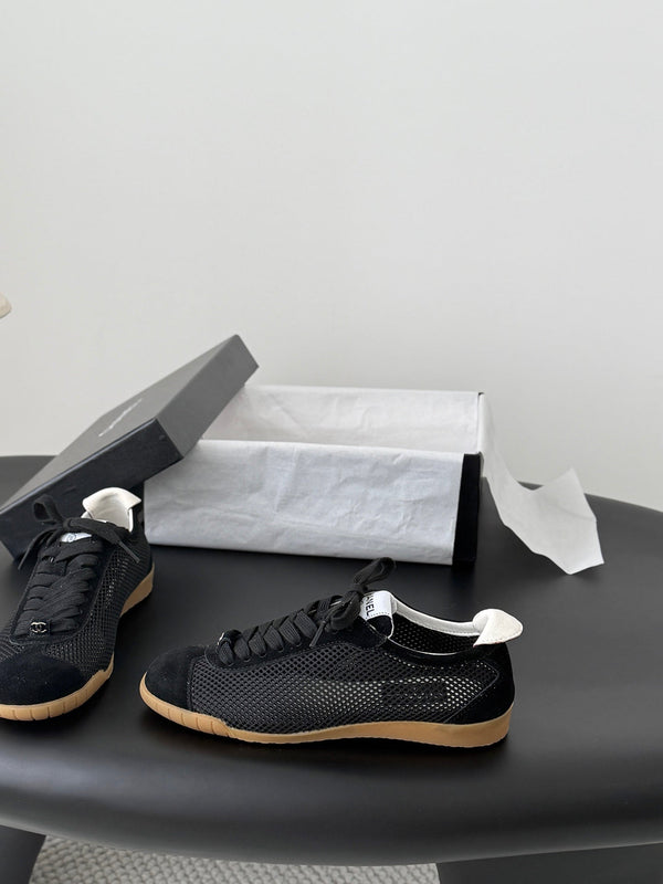 CC 26s Casual Shoes Black Brown Mesh Suede 914907