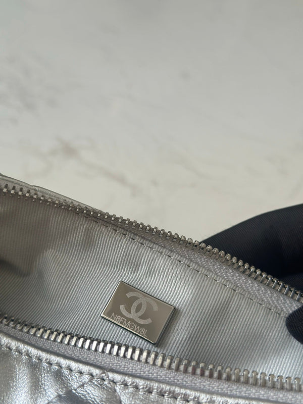 CC 26s Hobo Bag 26 In Silver Lambskin