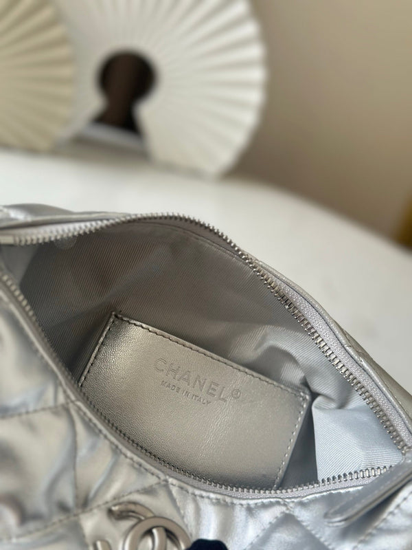 CC 26s Hobo Bag 26 In Silver Lambskin