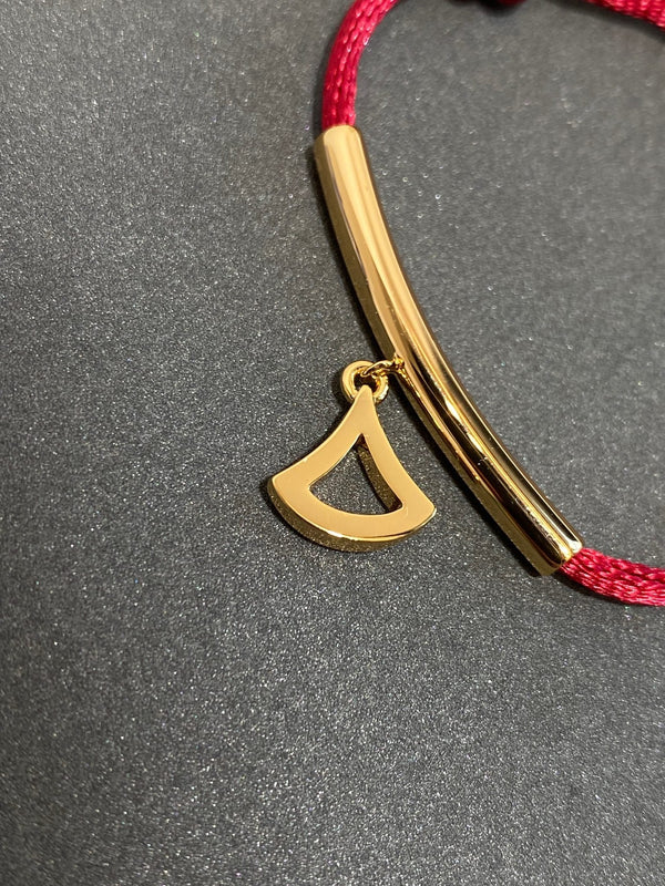BVL 1 MOTIF LUCKY RED BRACELET GOLD