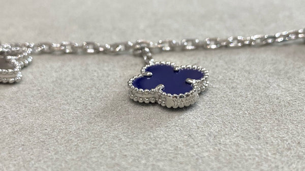 VCA Lucky Limited Four-Flower Sliver Bracelet