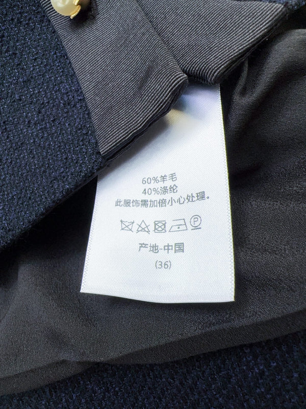 CD 26s Cropped Jacket Navy Blue Wool 413218