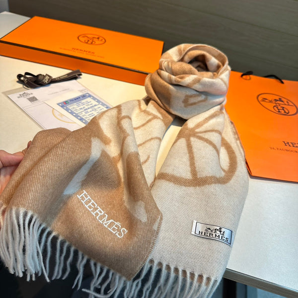 CASAQUE PORTE-CLEFS MUFFLER 180 CM TAN BROWN CASHMERE