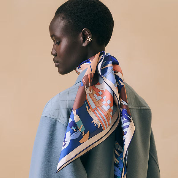 HM 26s Mon Cheval et Moi 90x90cm Scarf Twill Silk 402758
