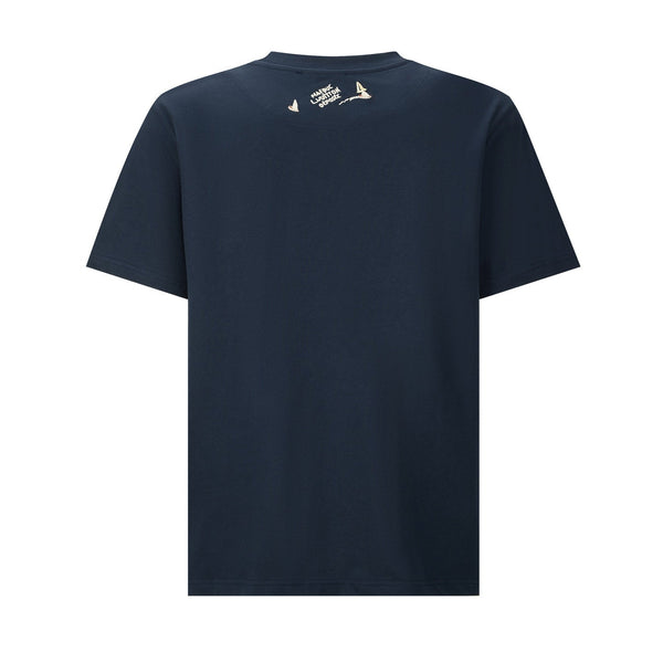 LV Large Embroidered Logo Navy Blue Cotton