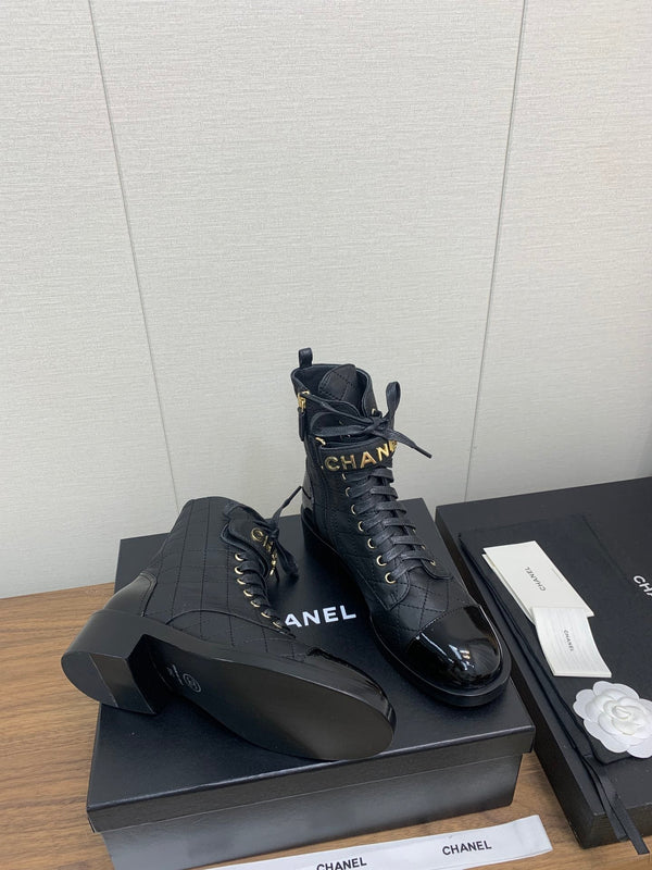 CC Short Boots Black Cowhided
