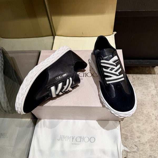 Jimmy Diamond Light Flex Sneaker Black Suede Leather 715044