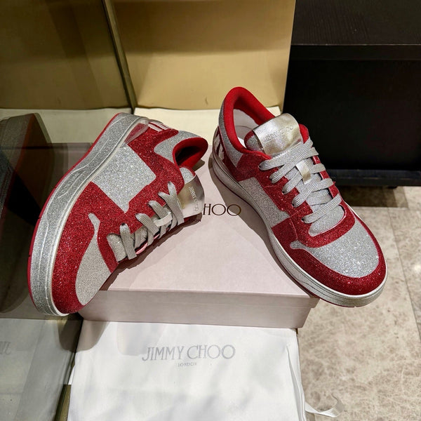 Jimmy Florent Sneaker Red Grey Glitter 715039